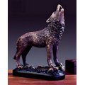 Cry of the Wolf Award. 12-1/2"h x 11"w x 4-1/2"d. Copper Finish Resin.